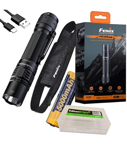 Amazon.co.jp: Fenix PD35 v3.0 充電式タクティカル懐中電灯、1700